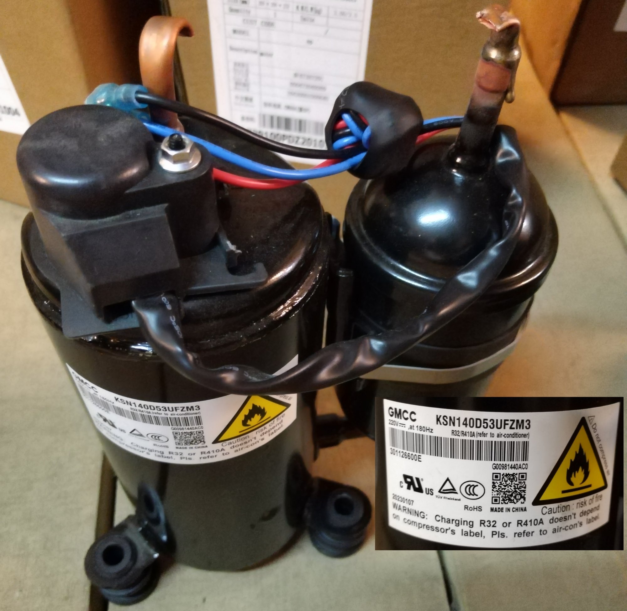 Компрессор KSN140D53UFZM3 GMCC (вырезан с нового оборудования)