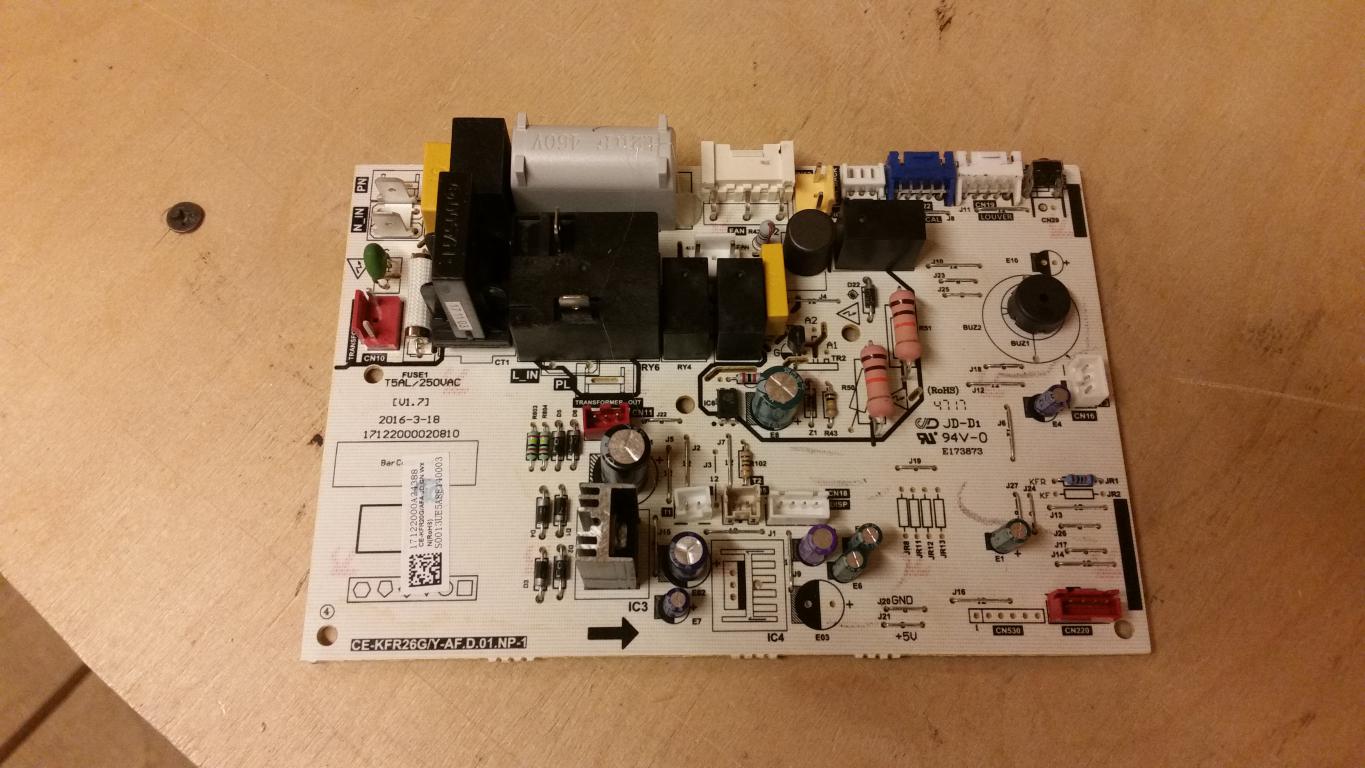 Плата управления внутренний блок CE-KFR20G/AFA.JD.GN.WXNK.NK2.1(P2/ION)/17122000A24388
