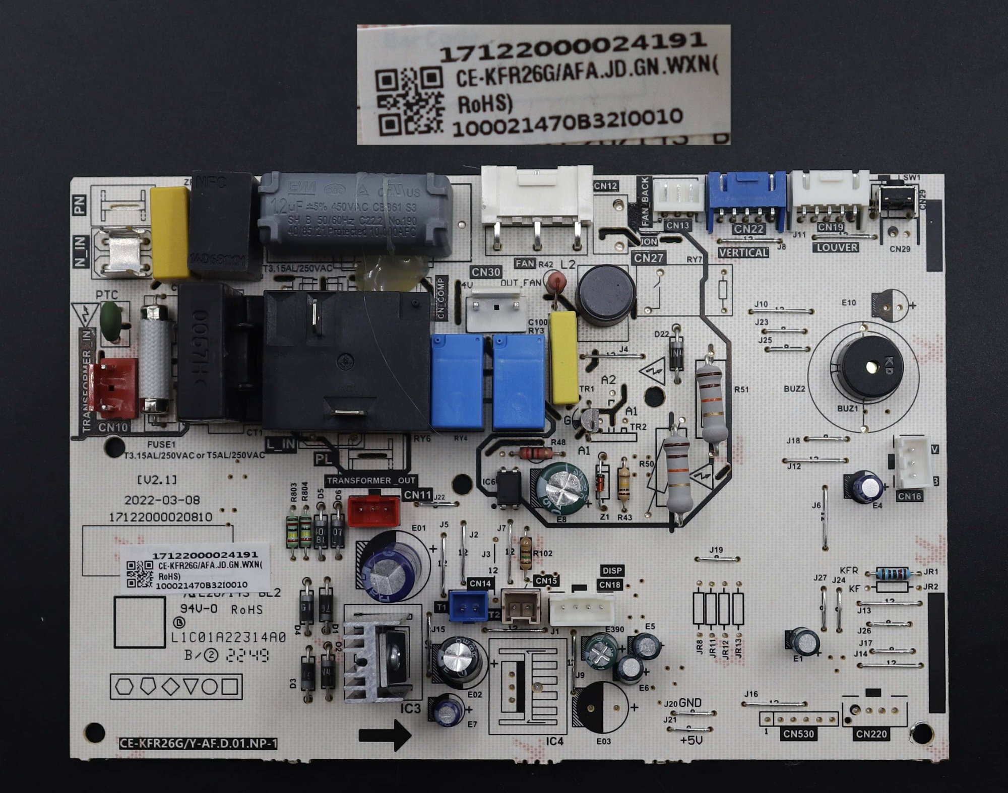 Плата управления CE-KFR26G/AFA.JD.GN.WXNK / 17122000024191