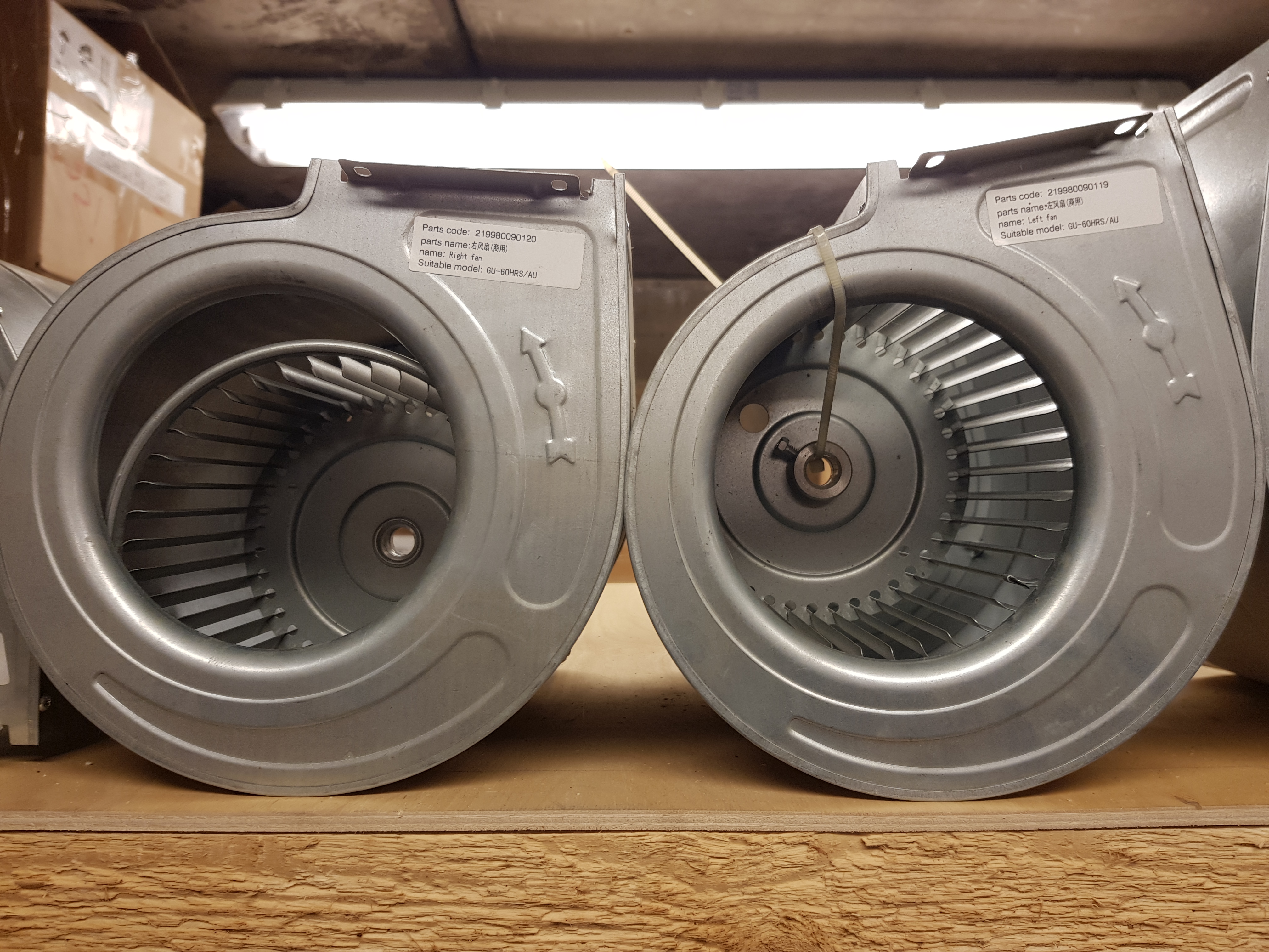 Крыльчатка внутреннего блока в улитке левая